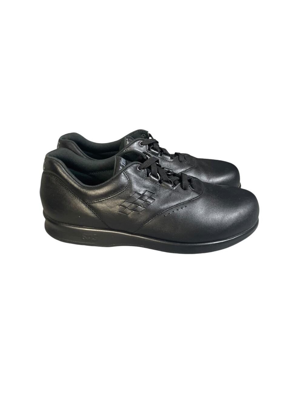 SAS Women’s Free Time Black Leather Orthopedic Comfort Shoes Size-10 Wide